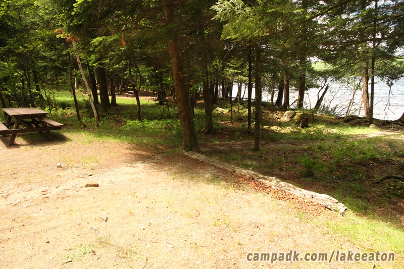 Campsite Photo of Site 100 at Lake Eaton Campground, New York - Cross Site View