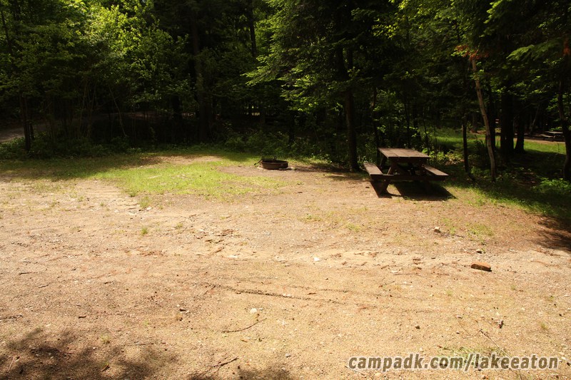 Campsite Photo of Site 100 at Lake Eaton Campground, New York - Cross Site View