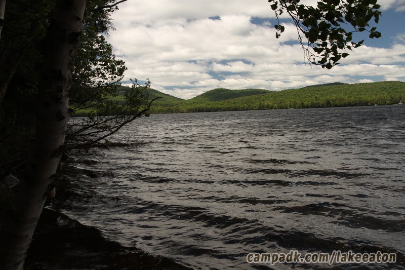 Campsite Photo of Site 100 at Lake Eaton Campground, New York - View from Shoreline