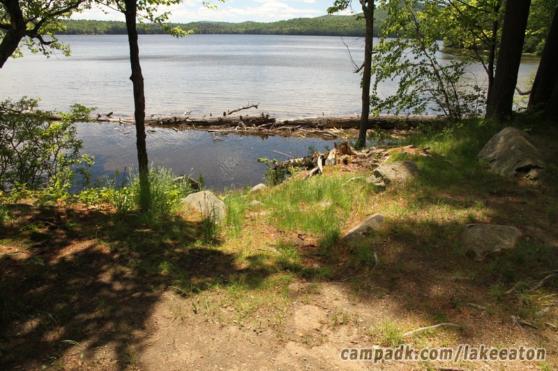 Campsite Photo of Site 47 at Lake Eaton Campground, New York - Pathway Down to Water