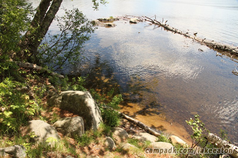 Campsite Photo of Site 47 at Lake Eaton Campground, New York - Shoreline