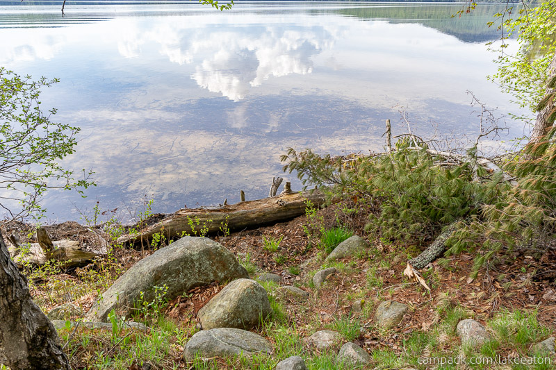 Campsite Photo of Site 47 at Lake Eaton Campground, New York - Pathway Down to Water