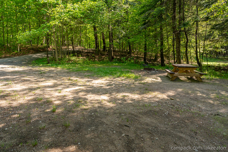 Campsite Photo of Site 100 at Lake Eaton Campground, New York - Cross Site View