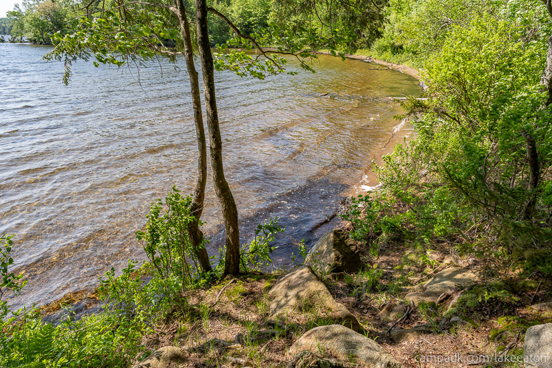 Campsite Photo of Site 100 at Lake Eaton Campground, New York - Shoreline