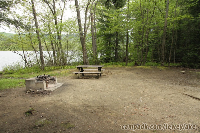 Campsite Photo of Site 111 at Lewey Lake Campground, New York - Cross Site View