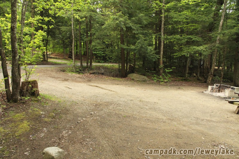 Campsite Photo of Site 111 at Lewey Lake Campground, New York - Cross Site View