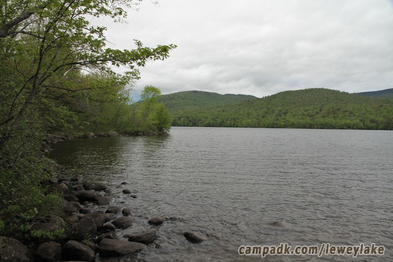 Campsite Photo of Site 111 at Lewey Lake Campground, New York - View from Shoreline