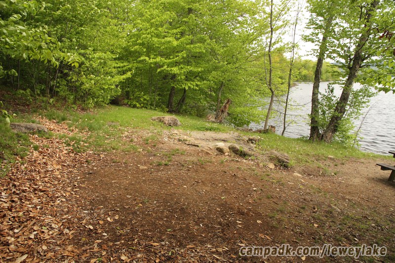 Campsite Photo of Site 3 at Lewey Lake Campground, New York - Cross Site View