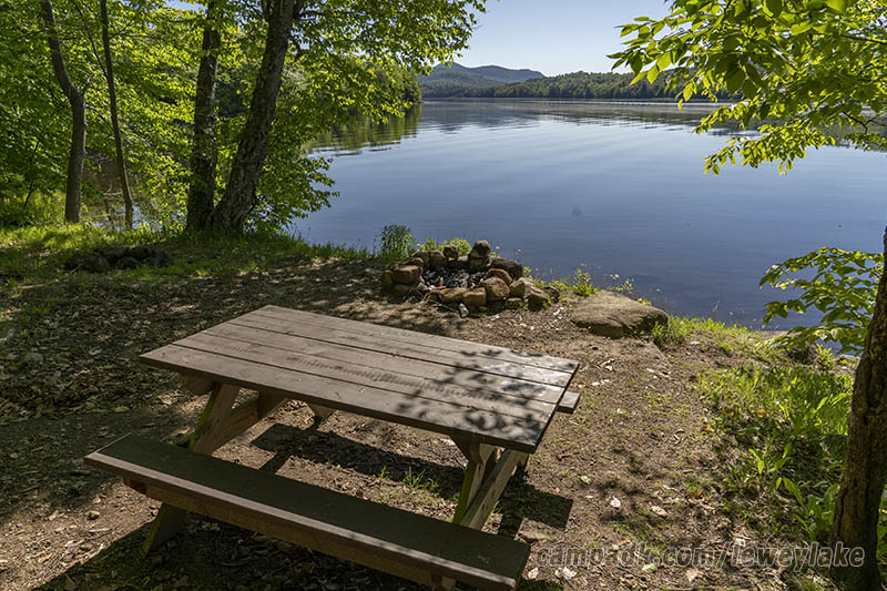 Campsite Photo of Site 3 at Lewey Lake Campground, New York - Cross Site View