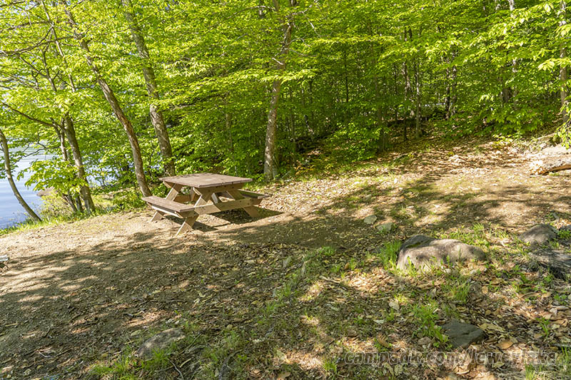 Campsite Photo of Site 3 at Lewey Lake Campground, New York - Cross Site View
