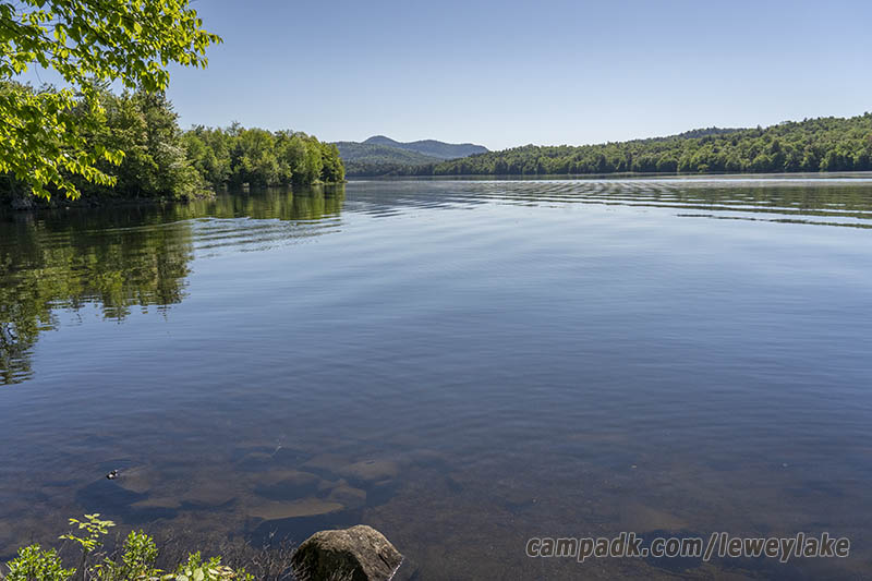 Campsite Photo of Site 3 at Lewey Lake Campground, New York - View from Shoreline