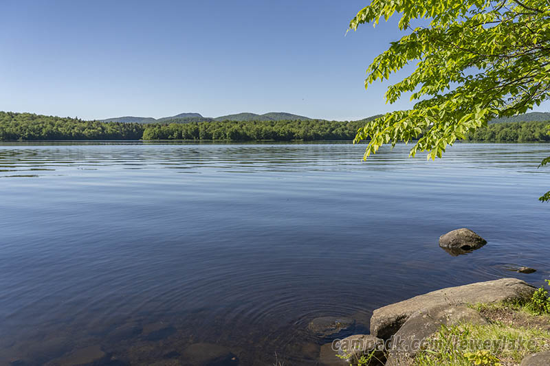 Campsite Photo of Site 3 at Lewey Lake Campground, New York - View from Shoreline