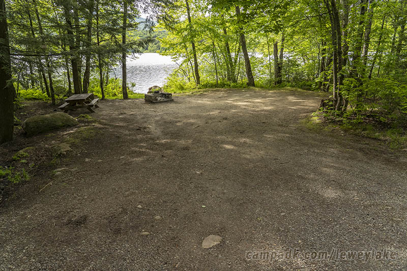 Campsite Photo of Site 111 at Lewey Lake Campground, New York - Looking at Site from Road