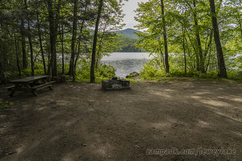 Campsite Photo of Site 111 at Lewey Lake Campground, New York - Looking at Site from Part Way In
