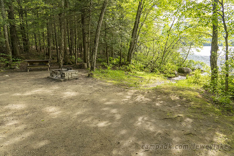 Campsite Photo of Site 111 at Lewey Lake Campground, New York - Cross Site View