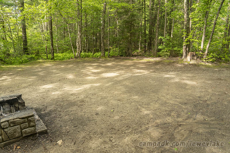 Campsite Photo of Site 111 at Lewey Lake Campground, New York - Cross Site View