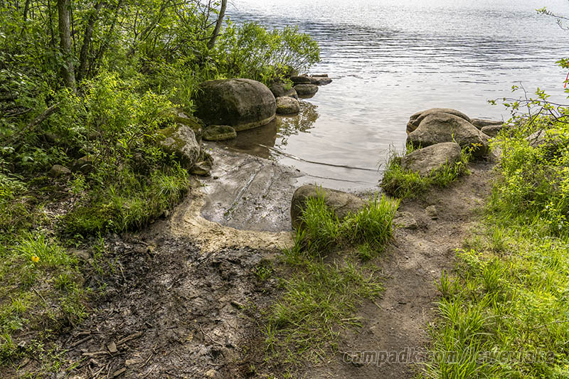 Campsite Photo of Site 111 at Lewey Lake Campground, New York - Shoreline