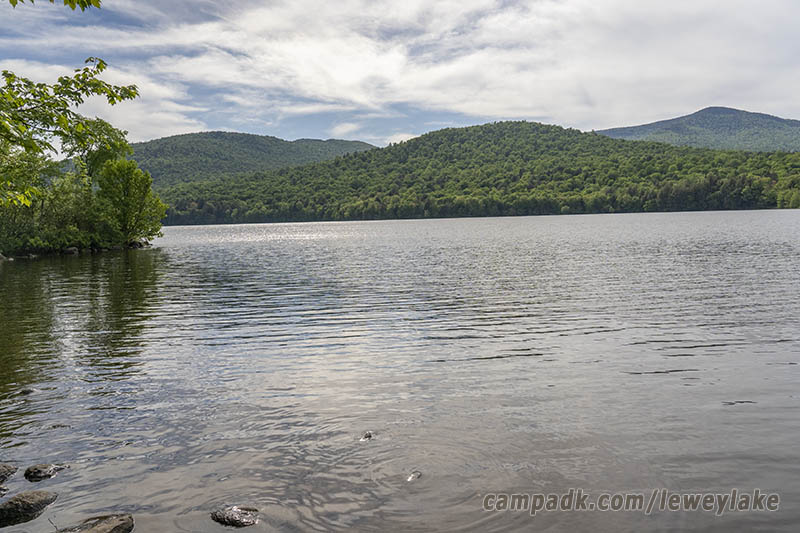 Campsite Photo of Site 111 at Lewey Lake Campground, New York - View from Shoreline