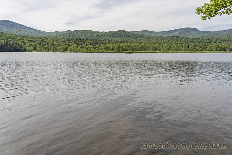 Campsite Photo of Site 111 at Lewey Lake Campground, New York - View from Shoreline