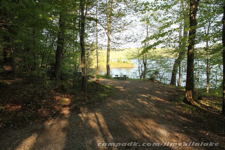 Campsite Photo of Site 10 at Limekiln Lake Campground, New York - Looking at Site from Part Way In
