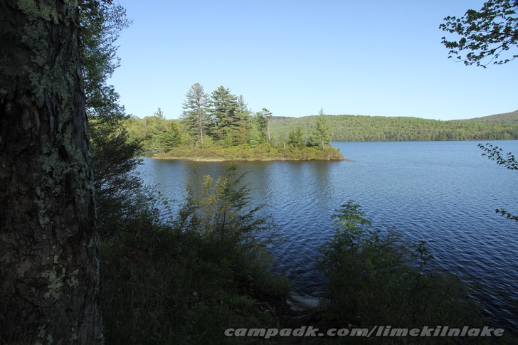 Campsite Photo of Site 10 at Limekiln Lake Campground, New York - View from Shoreline