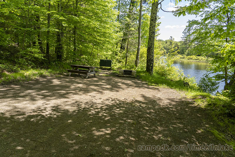 Campsite Photo of Site 10 at Limekiln Lake Campground, New York - Cross Site View