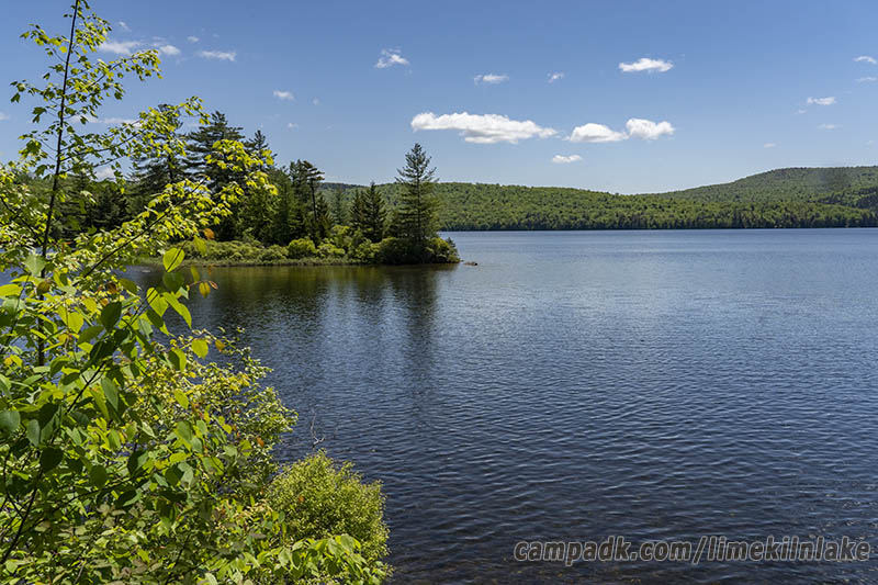 Campsite Photo of Site 10 at Limekiln Lake Campground, New York - View from Shoreline