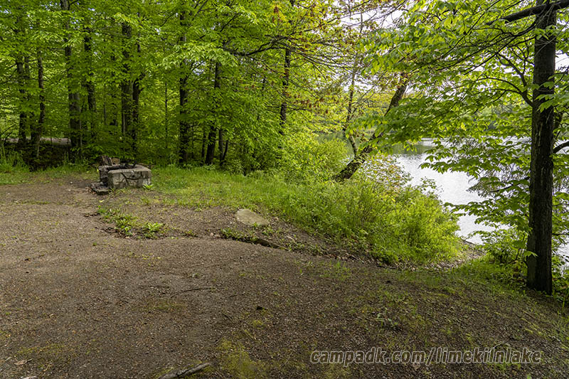Campsite Photo of Site 162 at Limekiln Lake Campground, New York - Cross Site View