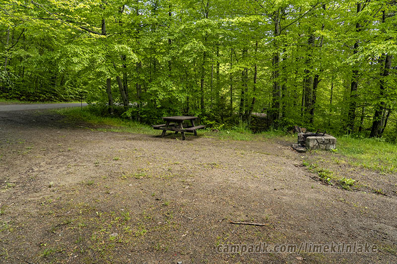 Campsite Photo of Site 162 at Limekiln Lake Campground, New York - Cross Site View