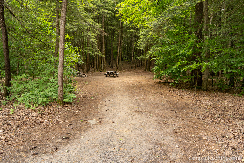 Campsite Photo of Site 78 at Luzerne Campground, New York - Looking at Site from Road