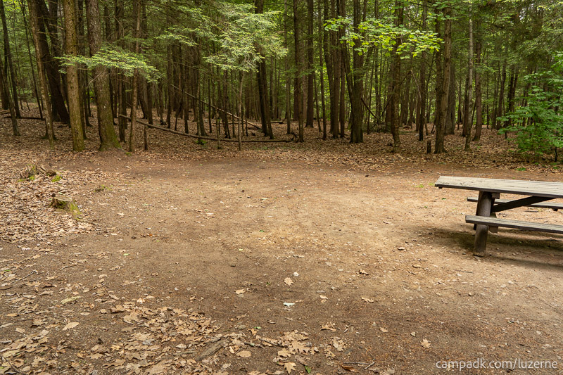 Campsite Photo of Site 78 at Luzerne Campground, New York - Cross Site View