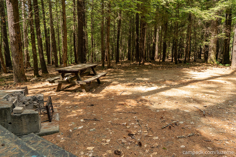 Campsite Photo of Site 138 at Luzerne Campground, New York - Cross Site View