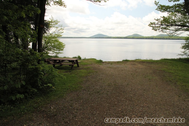 Campsite Photo of Site 166 at Meacham Lake Campground, New York - Looking at Site from Part Way In