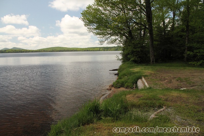 Campsite Photo of Site 166 at Meacham Lake Campground, New York - Shoreline