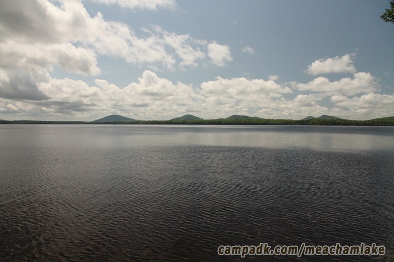 Campsite Photo of Site 166 at Meacham Lake Campground, New York - View from Shoreline