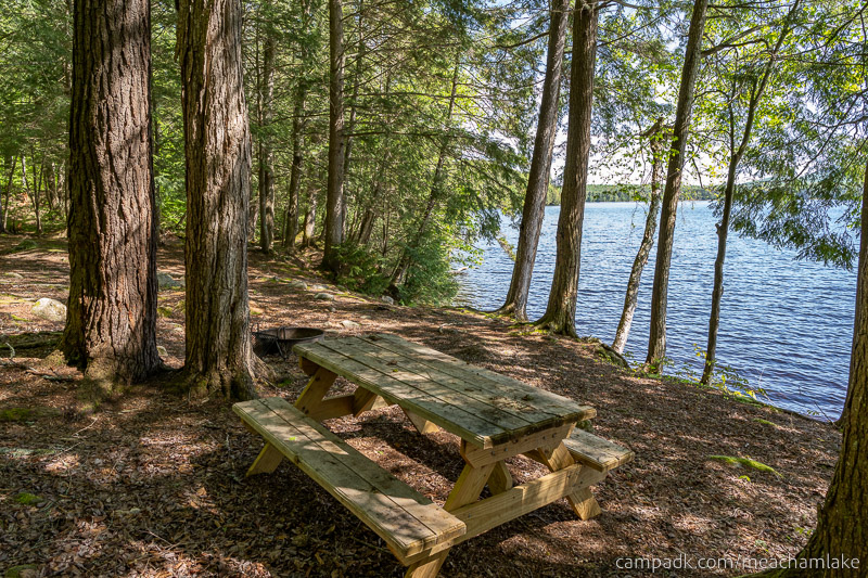 Campsite Photo of Site 192 at Meacham Lake Campground, New York - Cross Site View