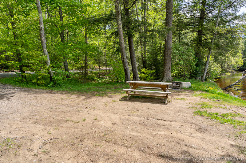 Campsite Photo of Site 166 at Meacham Lake Campground, New York - Cross Site View