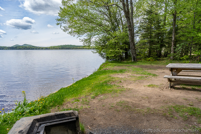 Campsite Photo of Site 166 at Meacham Lake Campground, New York - Cross Site View