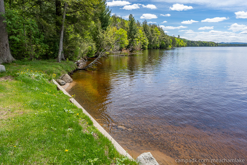 Campsite Photo of Site 166 at Meacham Lake Campground, New York - Shoreline