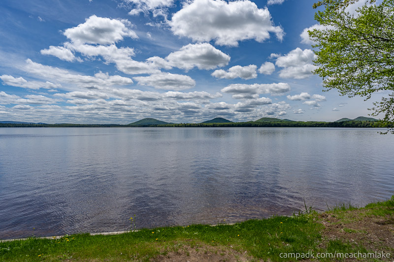 Campsite Photo of Site 166 at Meacham Lake Campground, New York - View from Shoreline