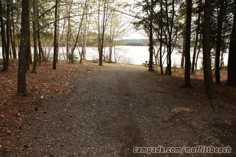 Campsite Photo of Site 193 at Moffitt Beach Campground, New York - Looking at Site from Part Way In