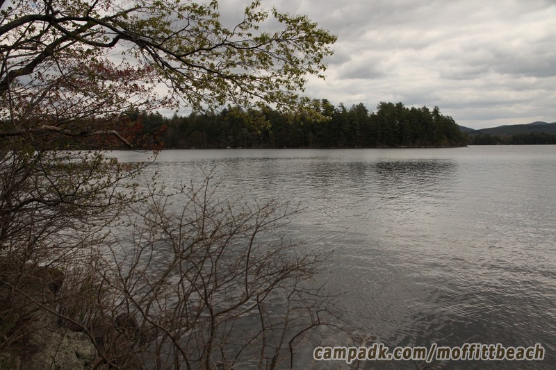 Campsite Photo of Site 193 at Moffitt Beach Campground, New York - View from Shoreline