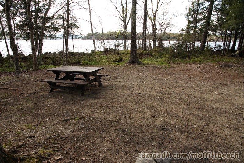 Campsite Photo of Site 118 at Moffitt Beach Campground, New York - Cross Site View