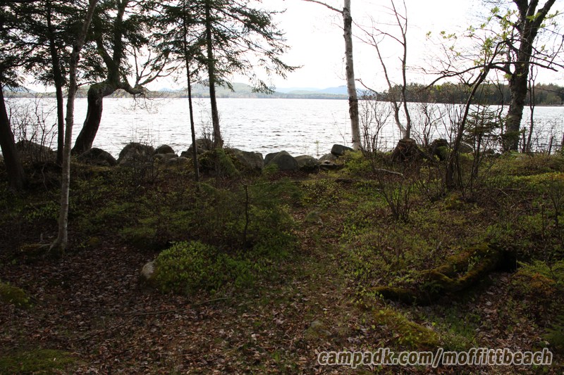 Campsite Photo of Site 118 at Moffitt Beach Campground, New York - Pathway Down to Water