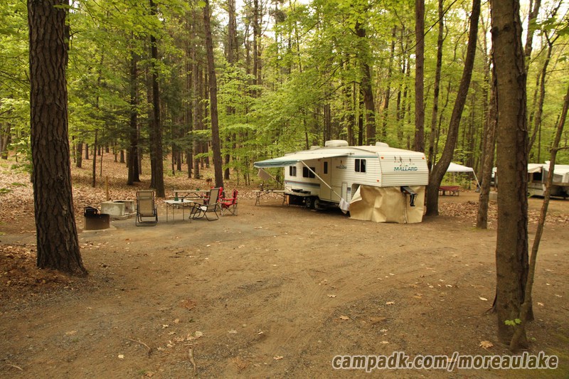 Campsite Photo of Site 28 at Moreau Lake State Park, New York - Looking at Site from Road