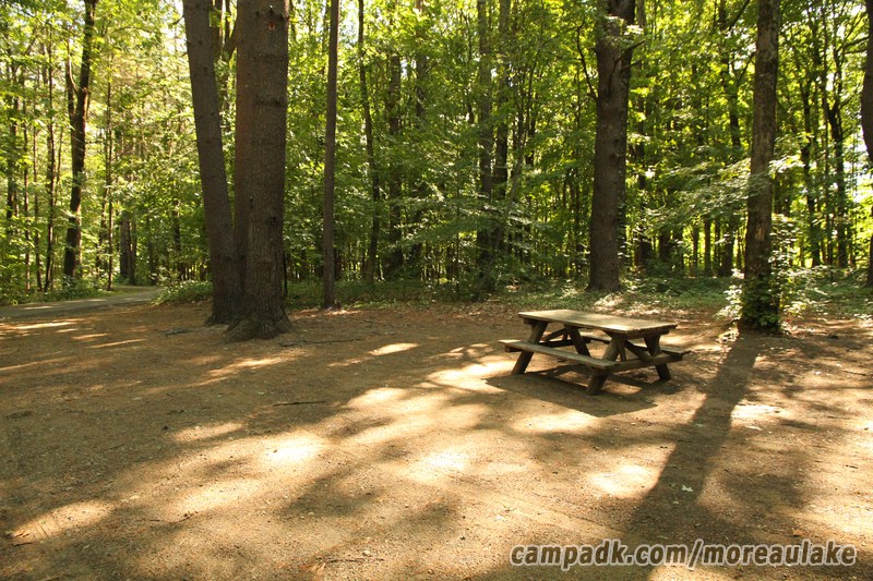 Campsite Photo of Site 83 at Moreau Lake State Park, New York - Cross Site View