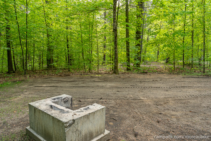 Campsite Photo of Site 83 at Moreau Lake State Park, New York - Cross Site View