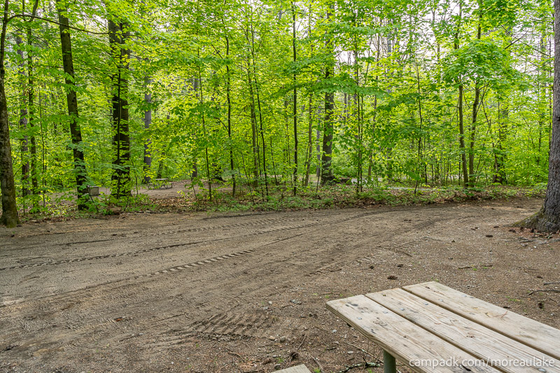 Campsite Photo of Site 83 at Moreau Lake State Park, New York - Cross Site View
