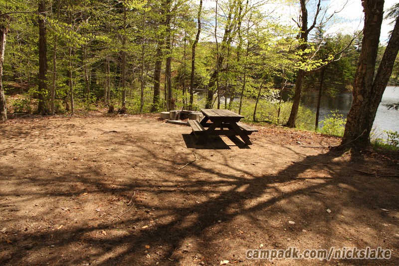 Campsite Photo of Site 112 at Nicks Lake Campground, New York - Cross Site View