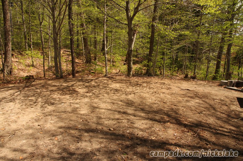 Campsite Photo of Site 112 at Nicks Lake Campground, New York - Cross Site View